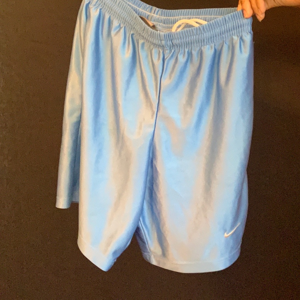 Light blue Nike basketball shorts
